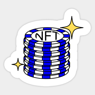 NFT Coins Blue Sticker